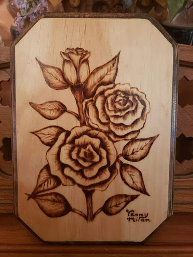 Roses on Pine